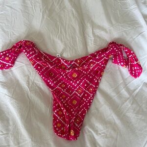 Aerie Pink Patterned Bikini Bottom